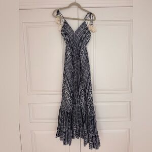 Roller Rabbit Navy and White Maxi Dress